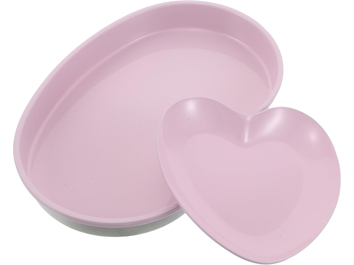 Bandeja Joyas Acero Inoxidable Práctica Portátil 2 Piezas Forma Corazón Anacardo Guardar Objetos Escritorio