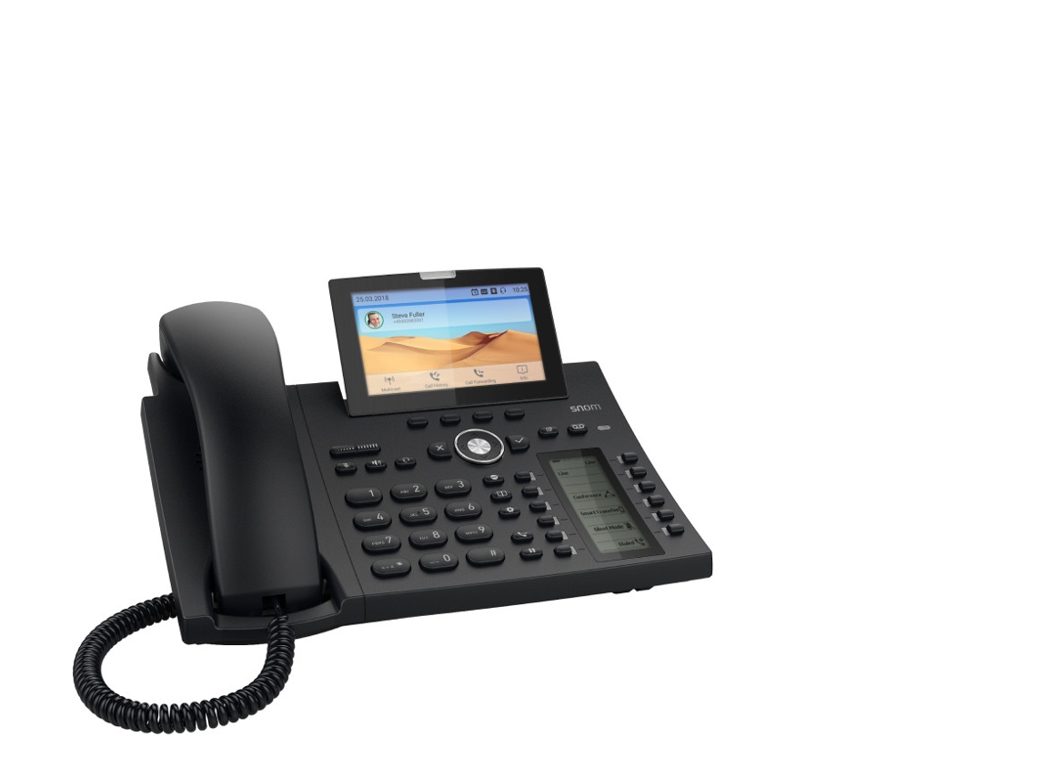 SNOM D385N Teléfono Ip Negro 12 Líneas Tft
