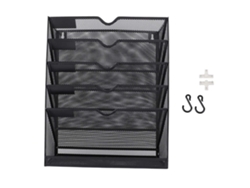 Archivador Metálico Multifuncional De 6 Niveles Para Montaje En Pared, Ideal Para El Hogar Y La Oficina.