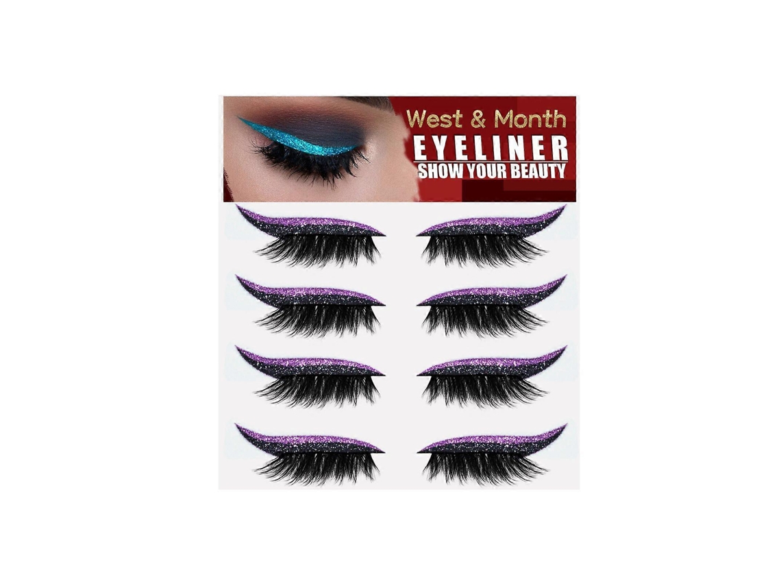 4 pares de adhesivos reutilizables para párpados y pestañas, maquillaje instantáneo y fácil de aplicar. Rosewell