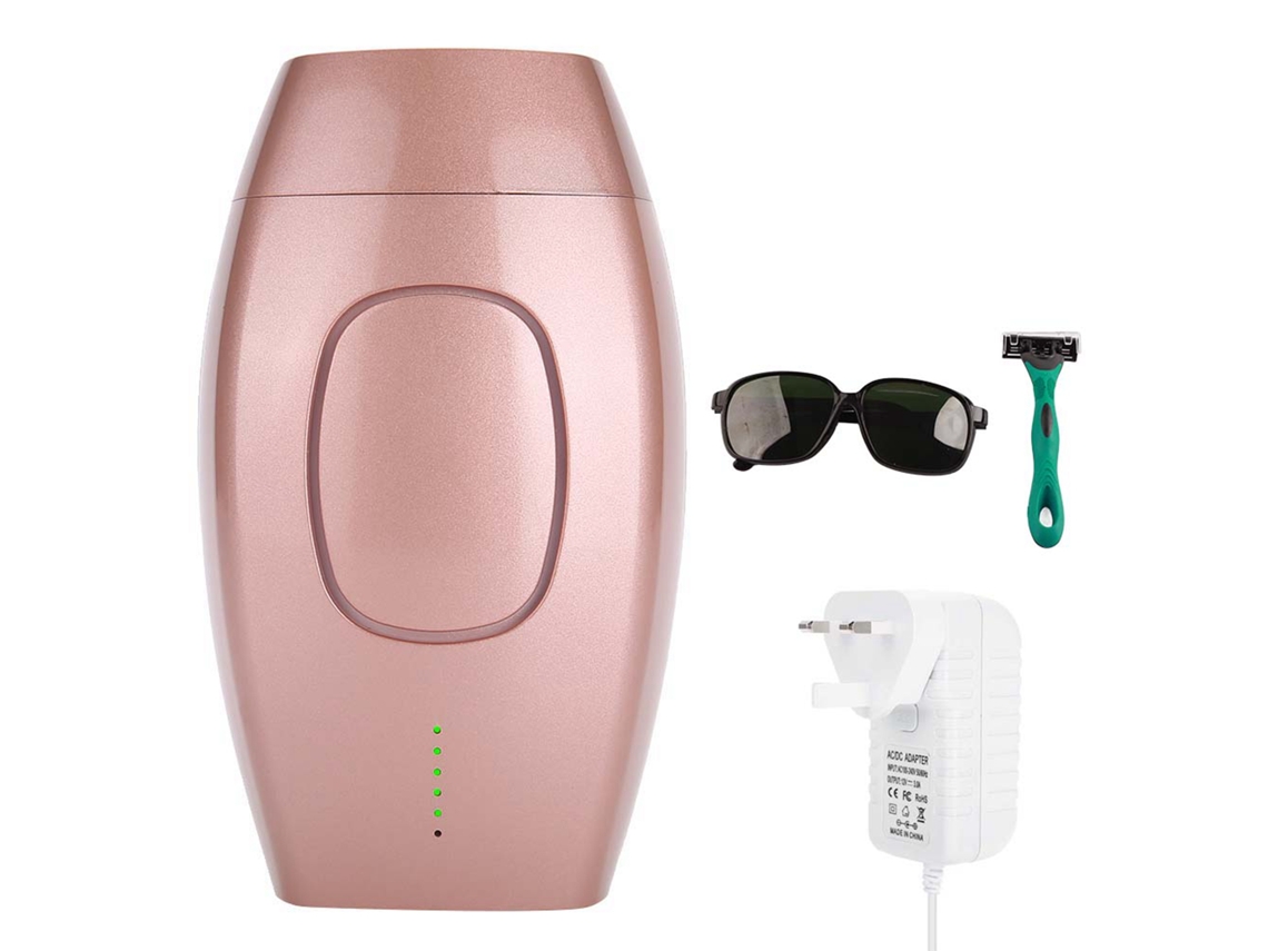 Máquina De Depilación Láser Indolora Ipl Para Cuerpo Y Zonas Privadas Epilador Depilador Rosa