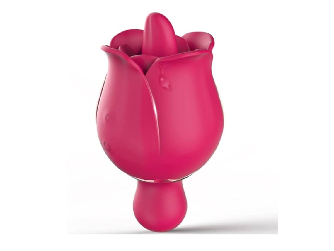 Vibrador rosa para mujer, juguete para lamer el clítoris y la lengua, mini vibradores pequeños con 9 modos y 9 potentes vibraciones, rosa