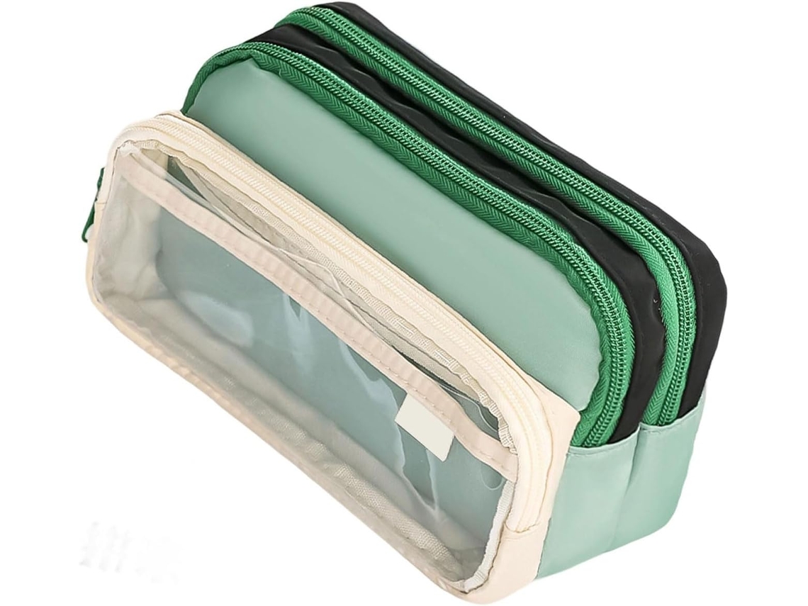 Estuche Para Lápices De Colores Contrastantes - Gran Capacidad, Estilo Japonés, Útiles Escolares Y