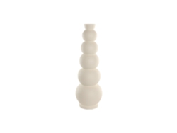 Jarron Fibra Vidrio Blanco 26x26x81cm