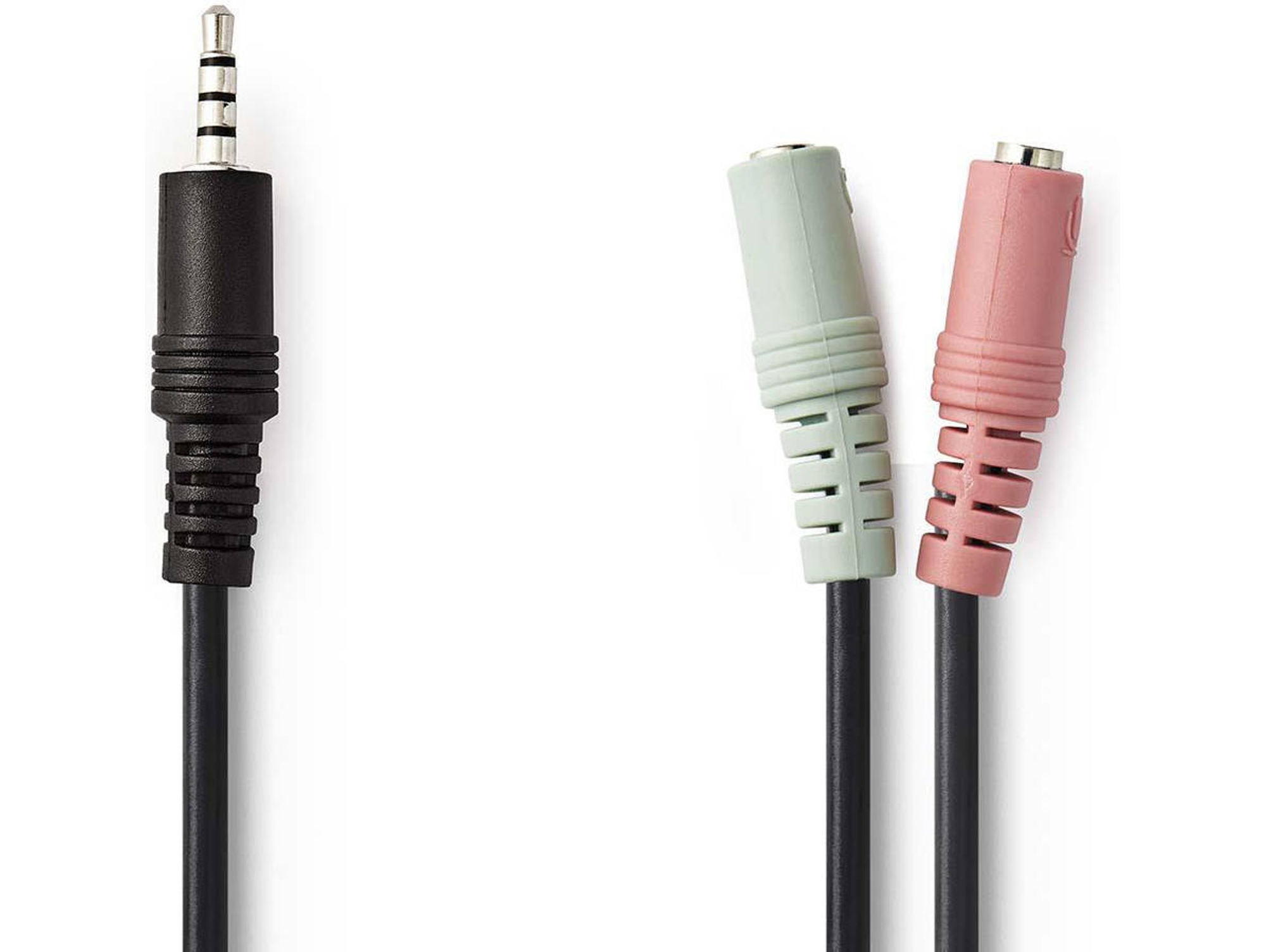 Cable de Audio NEDIS (2 m - Negro)