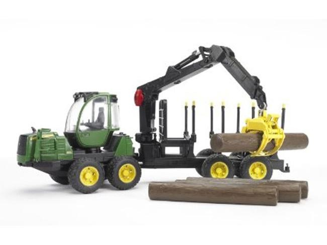 Coche de Jugar BRUDER Transportador con troncos John Deere 1210E (Edad Mínima: 3 )