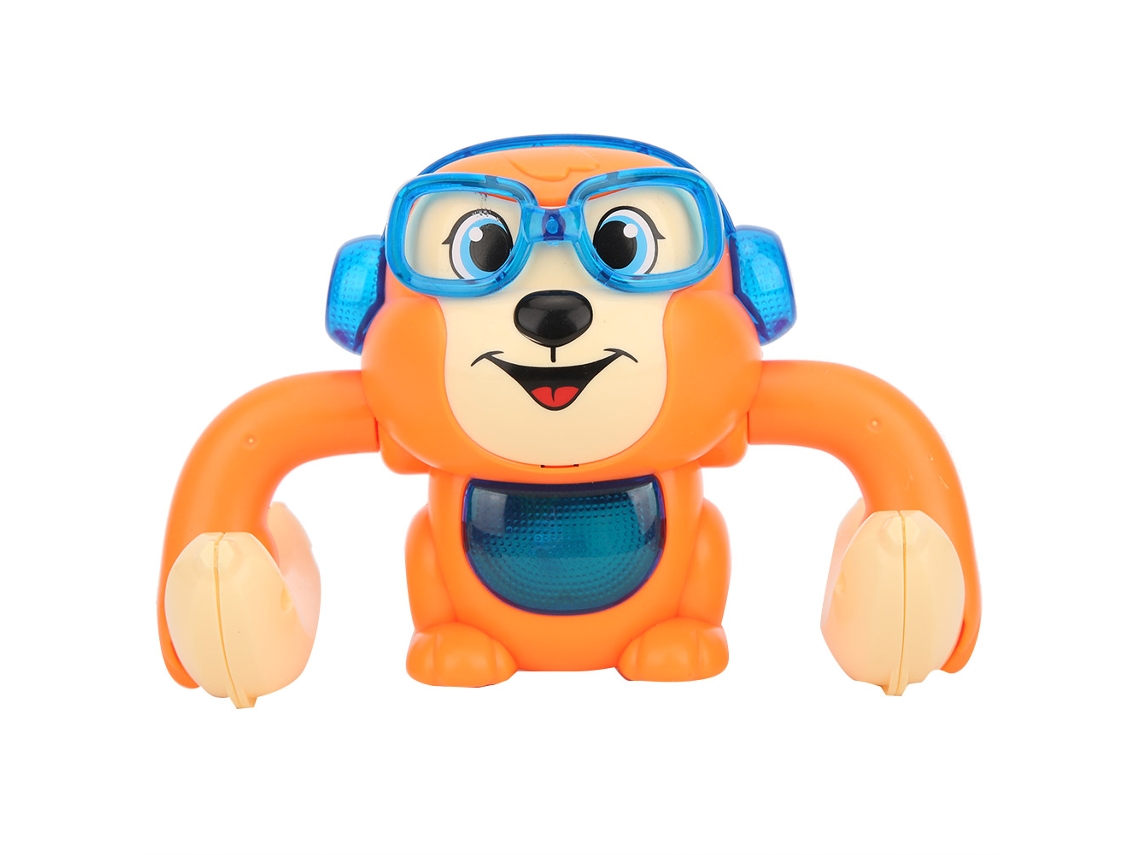 Ats-juguete Mono Control De Voz 360 Grados Rodante Juguete Eléctrico Infantil Con Efectos De Sonido Naranja