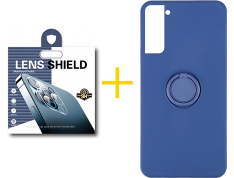 Carcasa + 1 Protector de Cámara para Samsung Galaxy S21 Plus 5G SKYHE Azul Oscuro