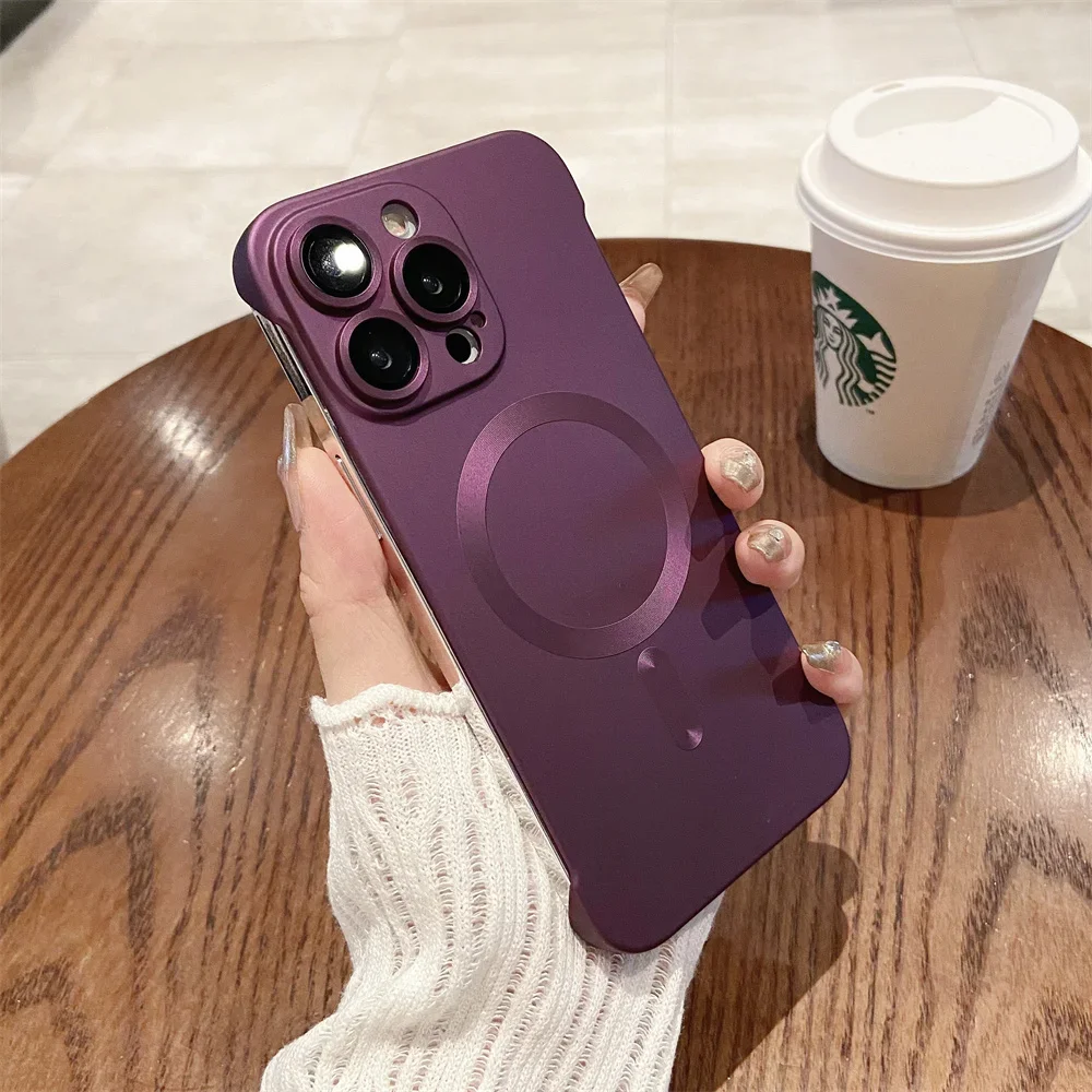 (iphone 12 Pro Max, Magenta) Funda Magnética Magsafe Para Teléfono, Funda Protectora Rígida Ultradelgada Con Acabado Mate.