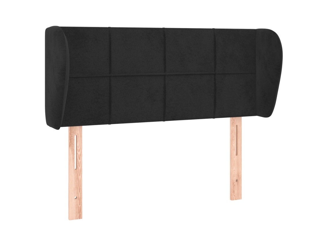Cabecero de cama de terciopelo con solapas 93x23x78/88 cm Negro MAISON EXCLUSIVE