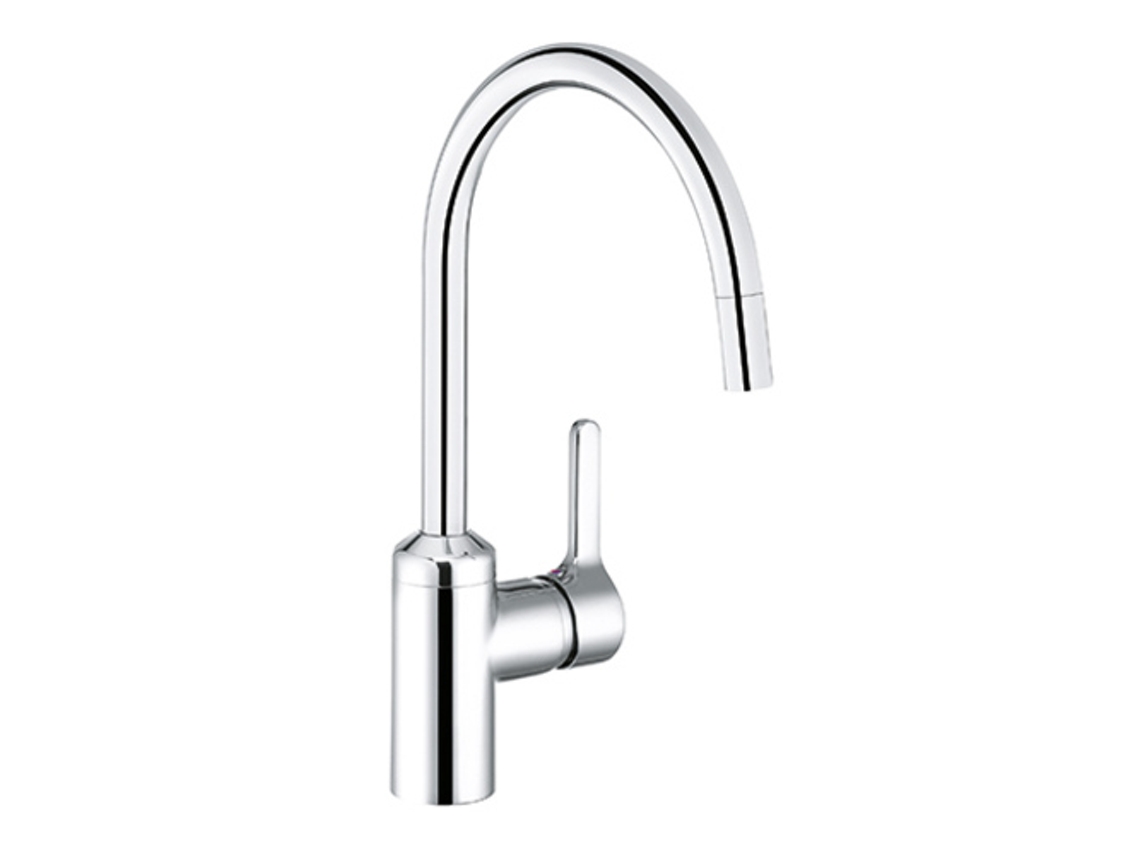 Lavavajillas monomando Kludi Bingo Estrela, Eco, caño extraíble, palanca cerrada, 428510578, color cromo