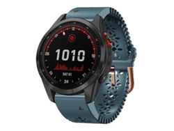 Correa de silicona para reloj Garmin Fenix 7s Solar de 20 mm para mujer con punzón de encaje azul lago Chennnls
