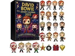 Calendario De Adviento De Navidad 2025, Decoración Acrílica, Estilo David Bowie.