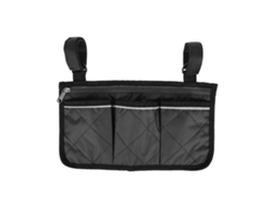 Bolsa Lateral Para Silla De Ruedas/scooter, Organizador De Brazos, Bolsa De Almacenamiento Multifuncional Negra