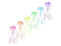 Medusas artificiales luminosas para acuario, de silicona, paquete de 6 unidades, marca Rosewell.