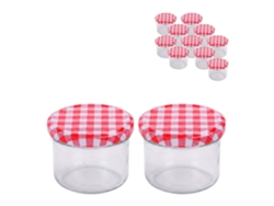 Tarros De Conserva Relaxdays, Juego De 12, 220 Ml, Tapa Twist-off Hermética, Para Mermeladas, Transparentes