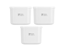 3 Fiambreras Bento Impermeables De 1000 Ml Para Microondas Y Frigorífico.