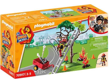 PLAYMOBIL PLAYMOBIL D.O.C: Acción Rescate de Bombero al gato (Edad Mínima: 3)