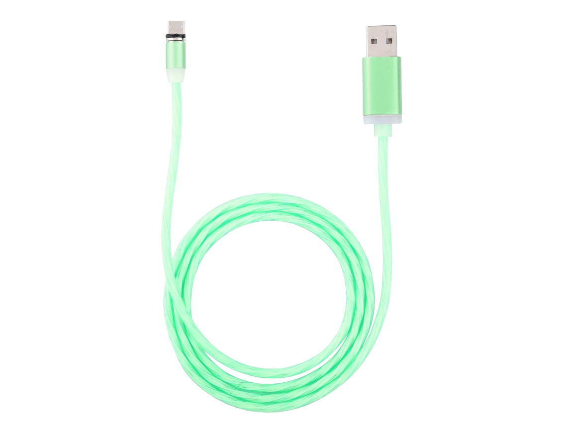 Cable De Datos (carga Rápida Magnética) Nuevo Cable De Datos Android Fluorescente Recto