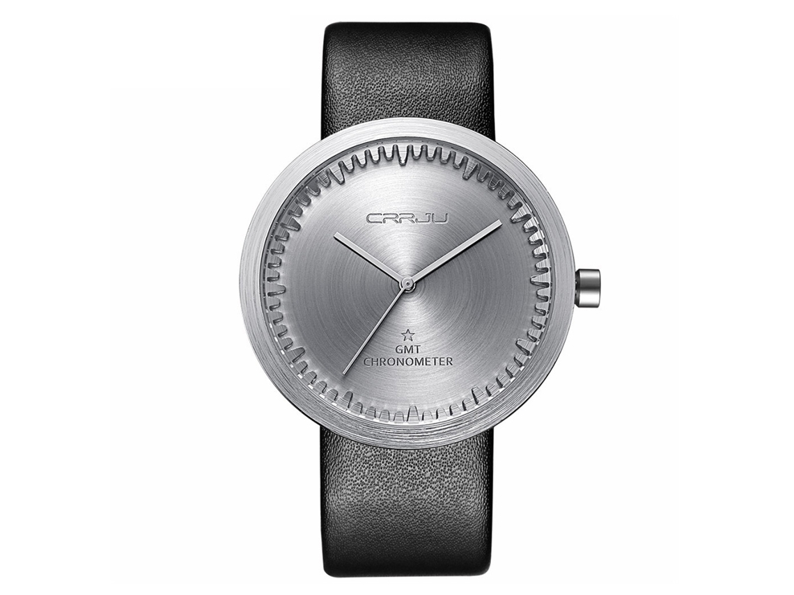 Reloj De Hombre De Metal Impermeable Moda Con Correa Ajustable Cuarzo Crrju