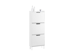 Sobuy Fsr177-h-w Zapatero Estrecho Con 3 Solapas Blanco