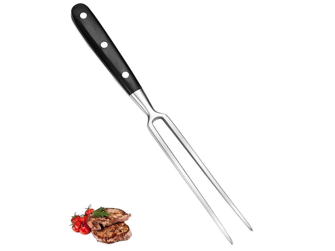 Tenedor para trinchar Rebe-Fork de acero inoxidable, de 16 cm, con mango largo y funcional.