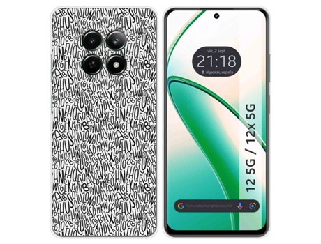 Funda Diseño Letras para Realme 12 5G 12X 5G TUMUNDOSMARTPHONE Silicona Multicolor