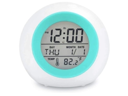 Despertador digital para niños, 7 colores de luz, repetición, detección de temperatura RNEMITERY