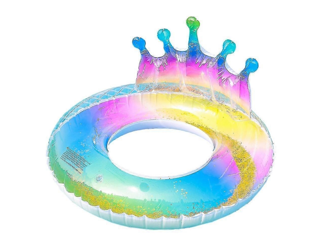Flotadores de piscina, tumbonas, flotador inflable para piscina, anillo de natación, círculo de natación degradado, arcoíris, juguetes flotantes para fiestas en la piscina, Wiuos