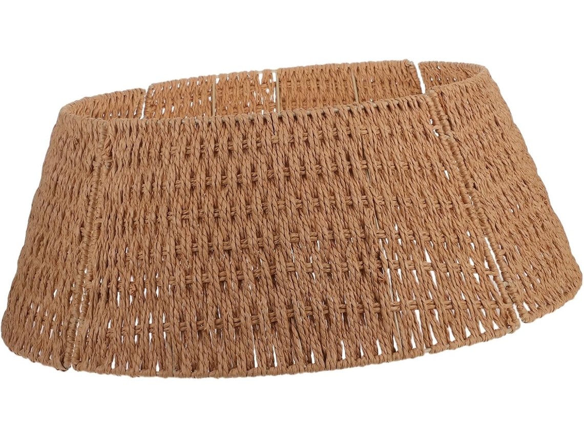 Collar Trenzado Para Árbol De Navidad, Cuerda De Papel Desmontable, Cubierta Rústica Para La Base Del Soporte Del Árbol.
