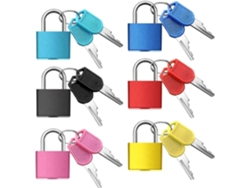 Cerradura de combinación para equipaje, 6 candados antirrobo con núcleo de cobre, adecuada para mochilas, maletas, armarios, etc.