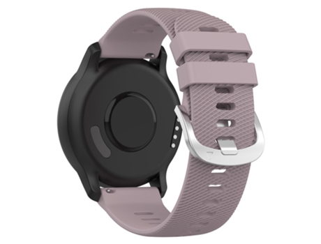 Correa de Silicona 20mm raya cruzada para Garmin VivoMove Trend/Venu Sq 2 - púrpura claro