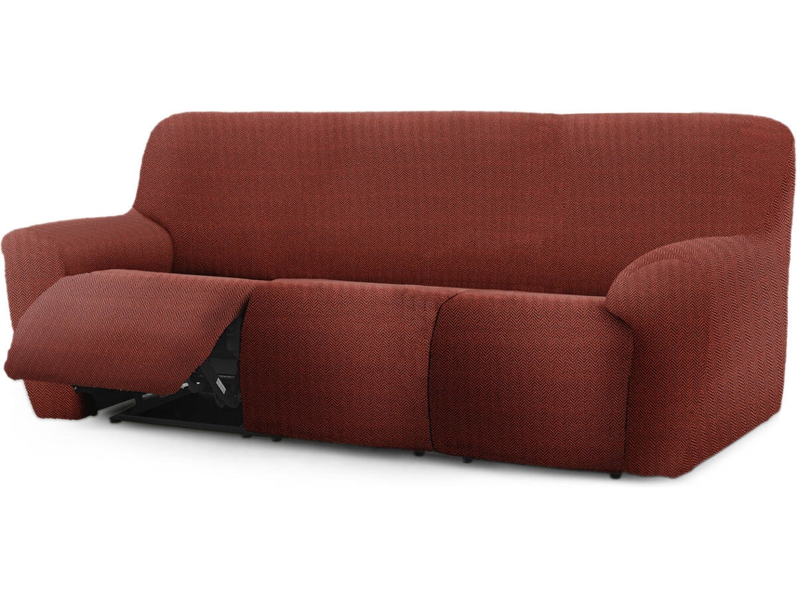 Funda de Sofá Relax Extensible 3 Plazas x 3 EYSA Premium Jaz Tejido Multielástico (200-260 cm - Poliéster y Algodón - Caldera)