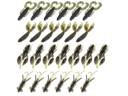 25 Señuelos De Silicona Con Forma De Gamba Para La Pesca De Carpas Y Lubinas (verde Oscuro)