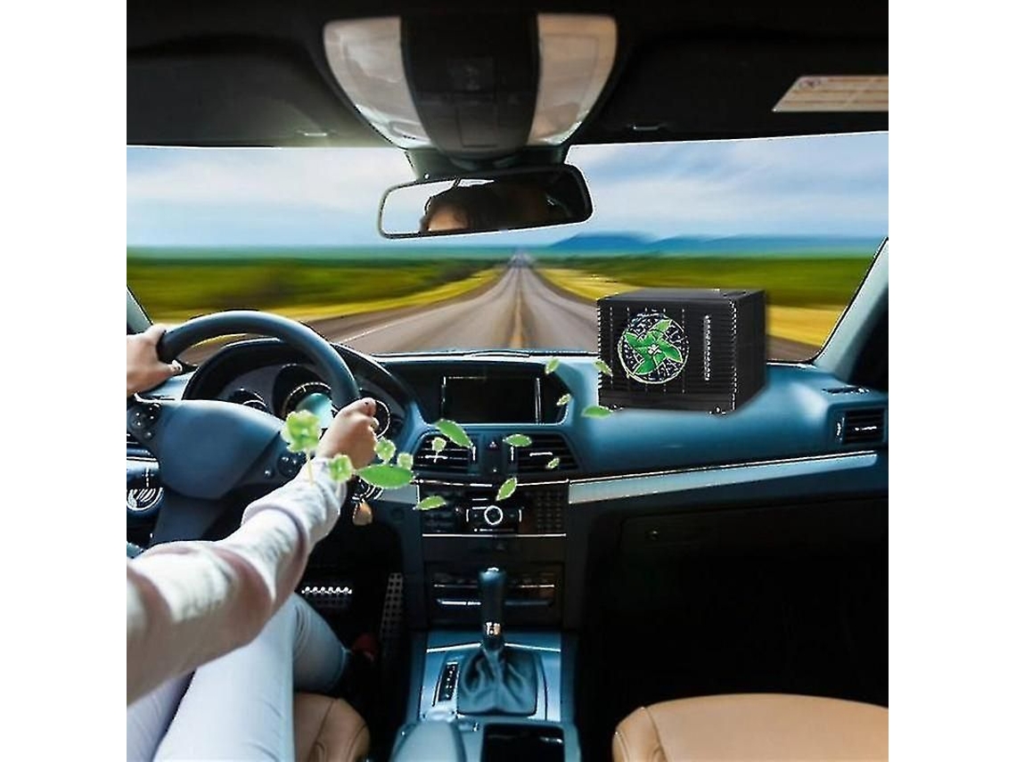 Aire acondicionado portátil para coche de 12 V evaporativo con adaptador de ventilador, sistema de refrigeración mínima por agua e incendios Hielo.