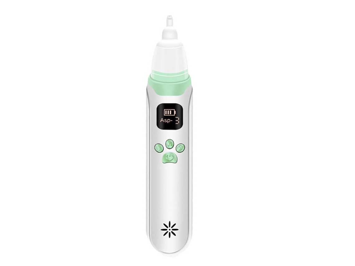 Aspirador Nasal Eléctrico Para Bebés, 3 Niveles De Succión, Punta De Silicona, Batería De 500 Mah.