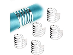 6 Anillos Metálicos Para Servilletas, Anillos Decorativos Para Postres, Ideales Para Bodas, Fiestas Y Cenas.