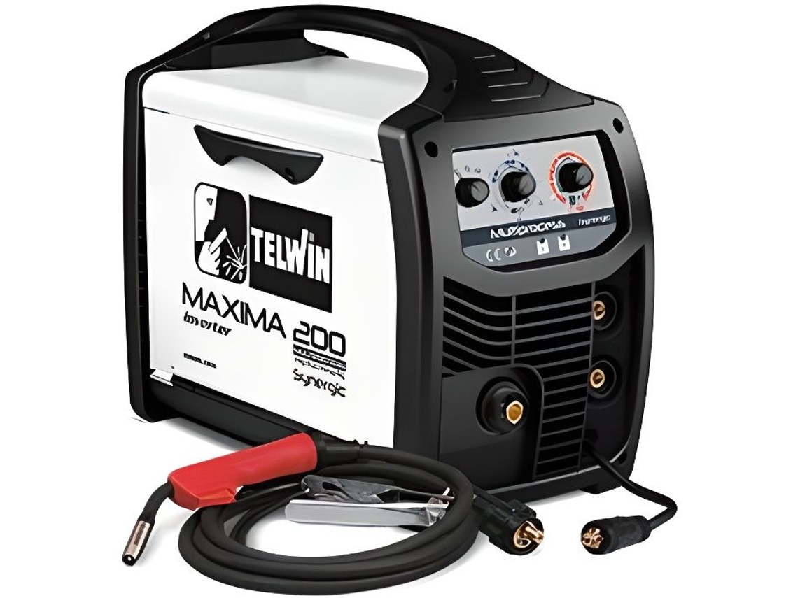 Máquina de Soldar Inverter Mig-Mag/Flux/Brazing/Mma/Tig 170A 230V Maxima 200 Sinérgica 816087 TELWIN