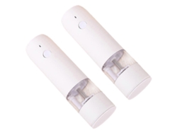 Juego de molinillos eléctricos de sal y pimienta, molinillo automático de sal y pimienta, recargable por USB, con luces LED, Nostalgia88