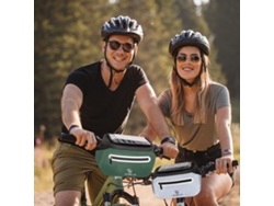 Bolsa Grande Para Manillar De Bicicleta Con Soporte Plegable Táctil Para Teléfono Móvil Para Almacenamiento Frontal.