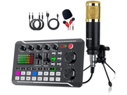 Tarjeta De Sonido Para Micrófono De Condensador Portátil F998 Bm800