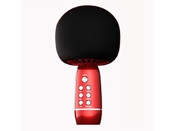Máquina De Micrófono De Karaoke Bluetooth Inalámbrico Con Altavoz Cabeza De Champiñón 1500mah