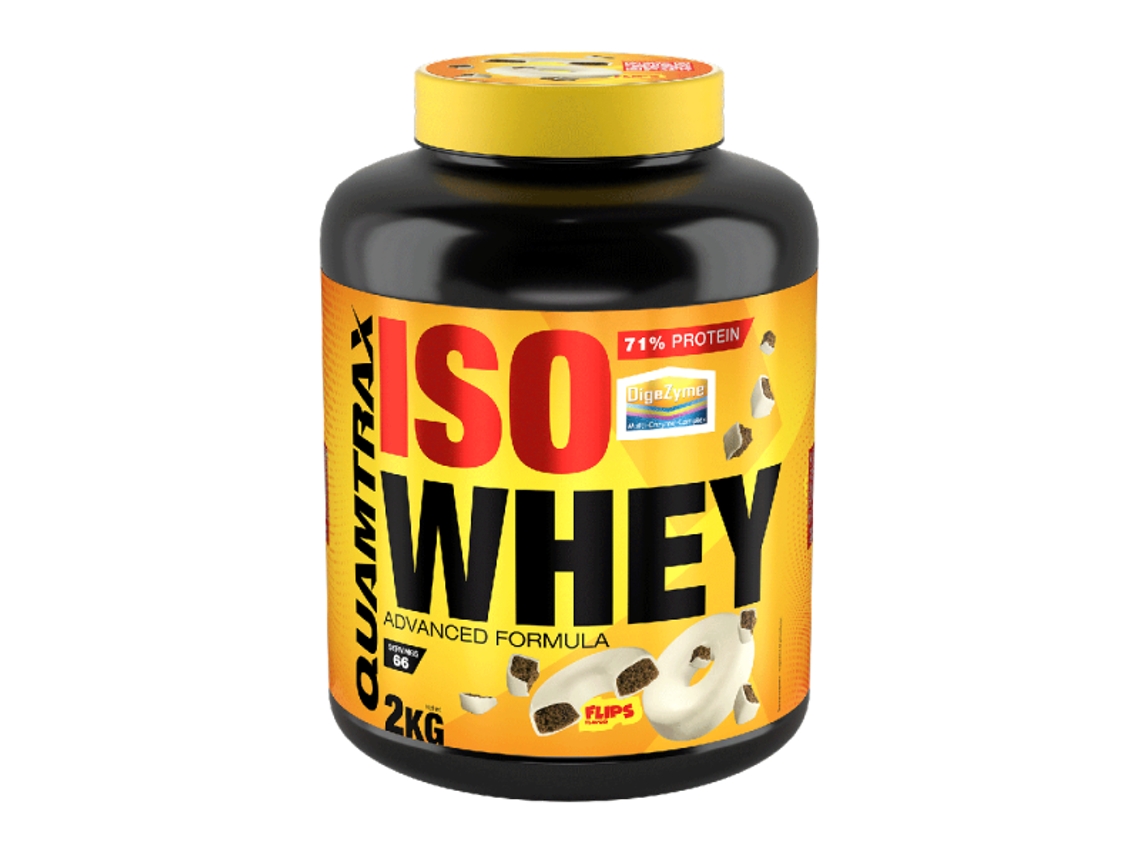 Chocolate blanco con anillas de chocolate Isowhey de 2 kg de QUAMTRAX