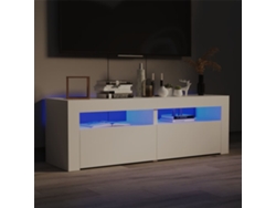 Mueble de Armario Tv con Luces Led 120X35X40 Cm Blanco