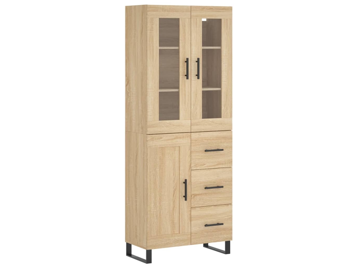 Maison Exclusive - Aparador Alto Madera Contrachapada Color Roble 69,5x34x180 Cm