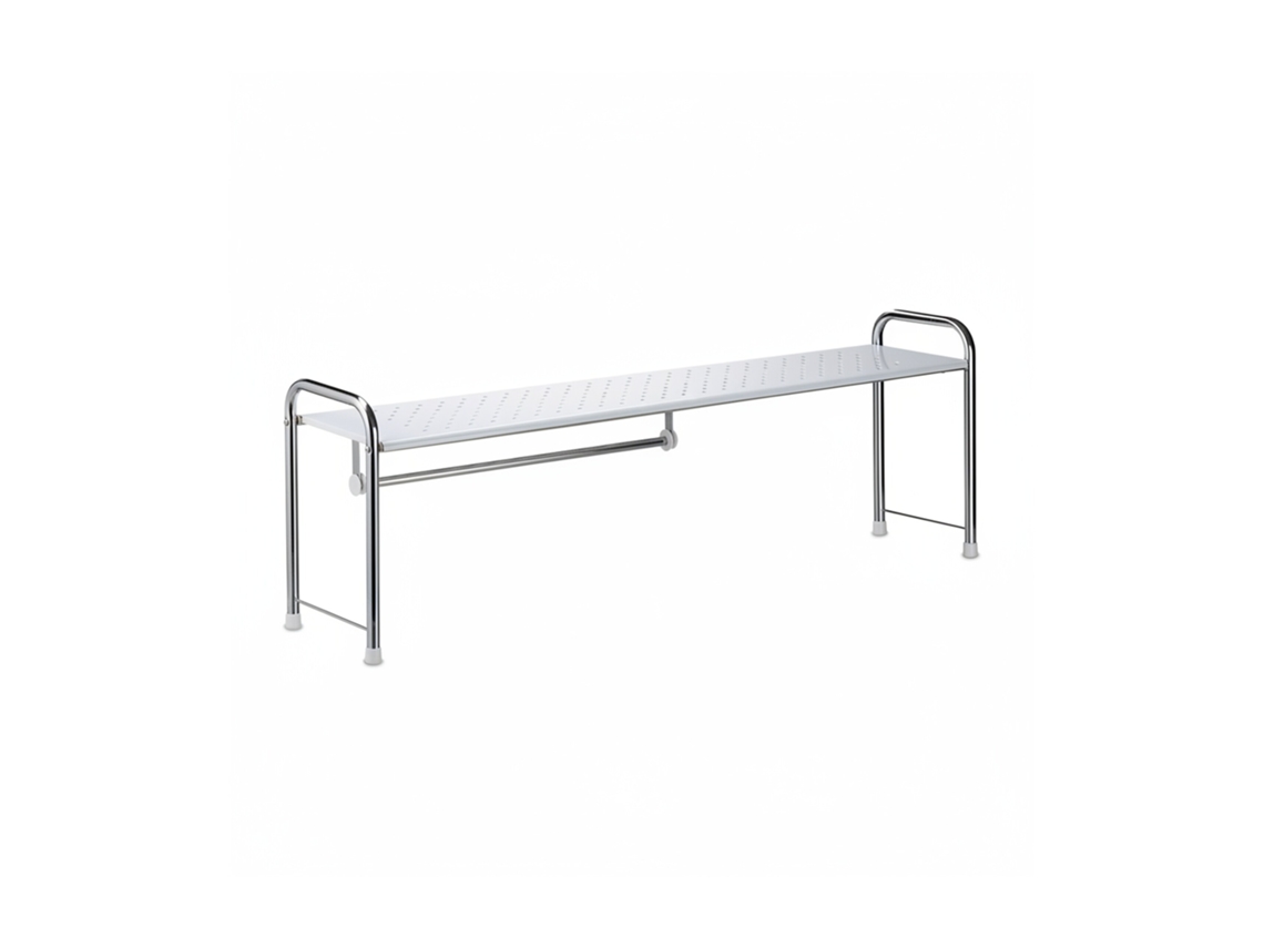 Relaxdays Estante Para Lava-louças Com Suporte Para Papel Toalha, Metal, A X L X P: 32 X 94 X 23 Cm, Branco/prateado