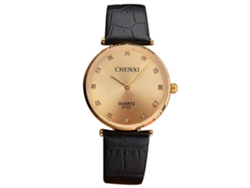 Reloj De Pulsera De Cuarzo Ultrafino Simple Para Estudiantes Resistente Al Agua Para Hombres (dial Dorado)