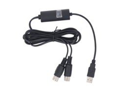 Cabo USB para MIDI EOOCOO de 1,5m com conversor de interface