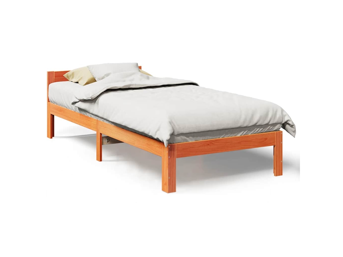 Marco De Cama VIDAXL Marrón Madera de pino (80 x 200 cm)
