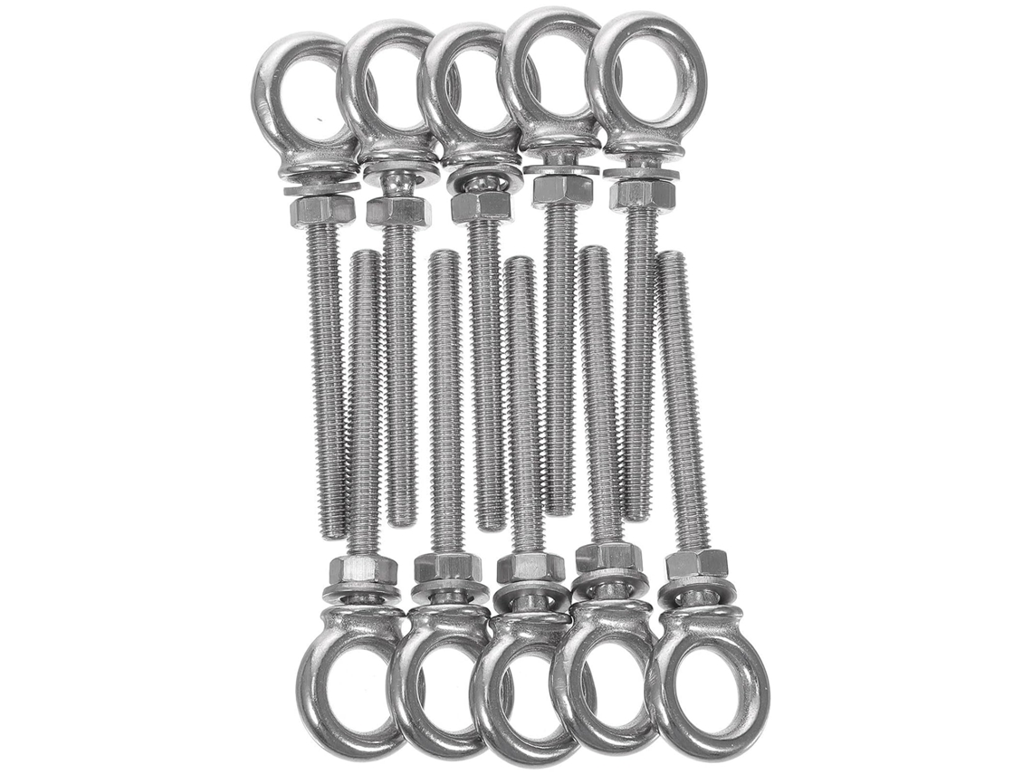 10 Pernos De Ojo De Acero Inoxidable 316, De Alta Resistencia Y Fácil Instalación.